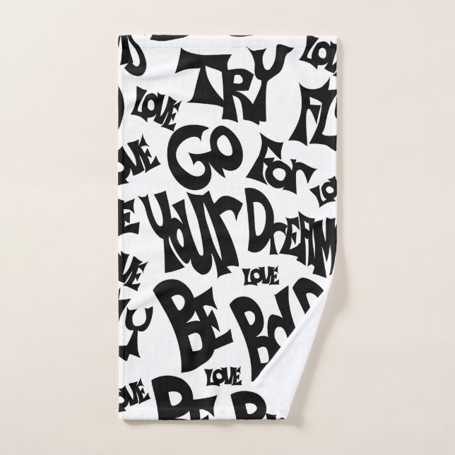 Handgezeichnetes, Motivierend Handtuch (Handtuch)