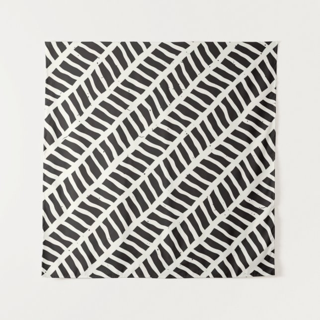 Handgezeichnetes Muster nahtlos. Abstraktes Geomet Wandteppich (Vorderseite)