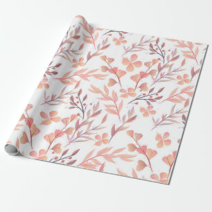 Handgezeichnetes, nahtloses Blumendekor im Retrost Geschenkpapier