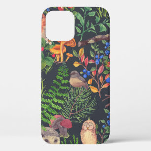 Handgezeichnetes nahtloses Muster mit Aquarellwald Case-Mate iPhone Hülle