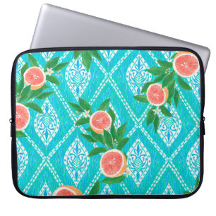 Handgezeichnetes nahtloses Muster mit Grapefruit-B Laptopschutzhülle
