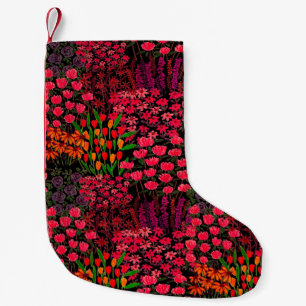 Handgezeichnetes nahtloses Muster mit Wildblumen Kleiner Weihnachtsstrumpf