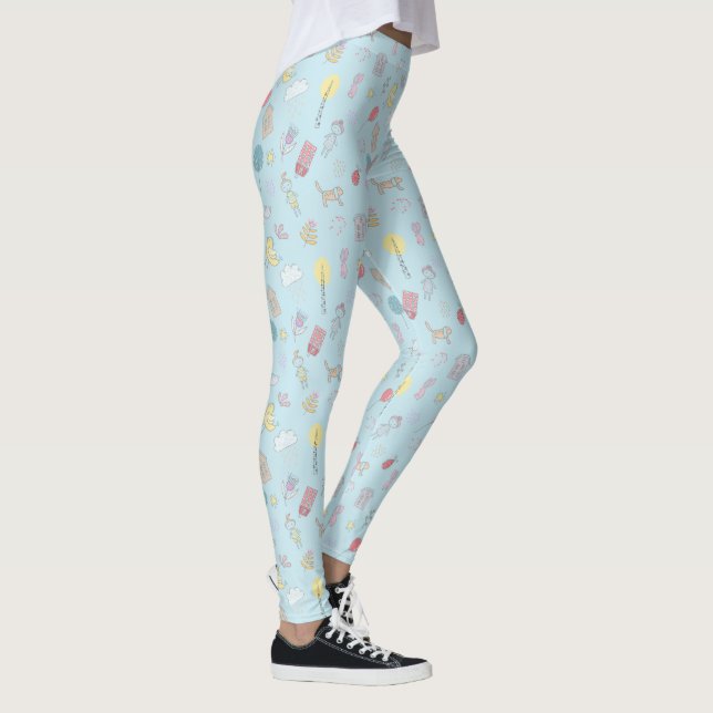 Handgezeichnetes Niedliches Zeug ID360 Leggings (Rechts)