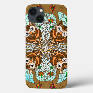 Handgezeichnetes Owl Mandala Artwork Case-Mate iPhone Hülle