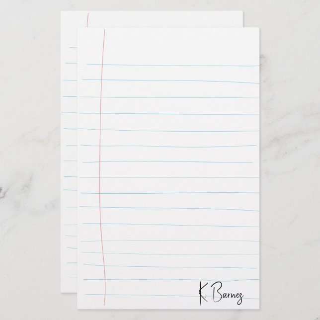 Handgezeichnetes Papier (Vorne/Hinten)