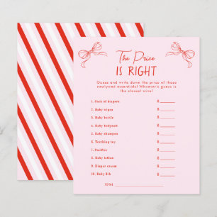 Handgezeichnetes Pink & Rot The Price is Right Spi