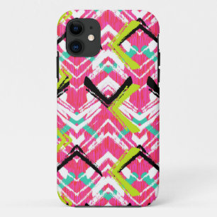 Handgezeichnetes rosa Zig-Zag-Muster Case-Mate iPhone Hülle