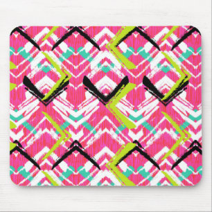 Handgezeichnetes rosa Zig-Zag-Muster Mousepad