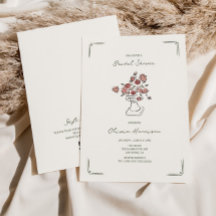 Handgezeichnetes Rotes Blatt Blumensturn-Brautpart