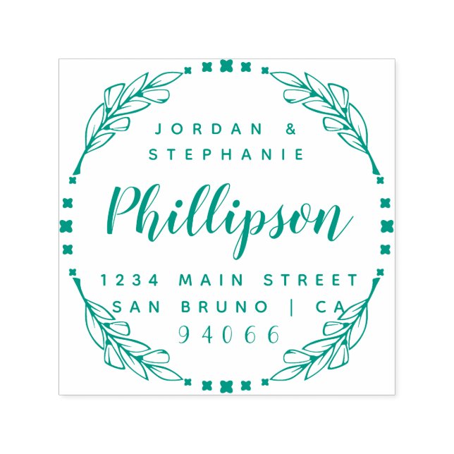 Handgezeichnetes rustikales Skript Verheirateten C Permastempel (Design)