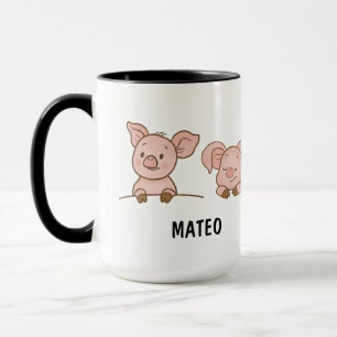 Handgezeichnetes Schwein Benutzerdefiniert Süß Tasse
