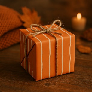Handgezeichnetes Streifen-Rustikal-Herbst-Nahtlose Geschenkpapier