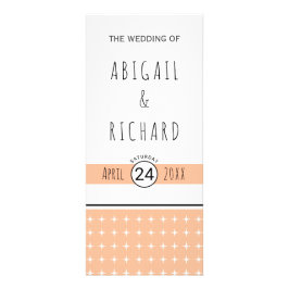 Handgezeichnetes Typografie-Hochzeitsprogramm Werbekarte