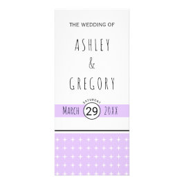 Handgezeichnetes Typografie-Lavendel-Hochzeitsprog Werbekarte