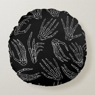 Handgezeichnetes Vintages nahtloses Muster. Knoche Rundes Kissen