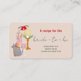 Handgezeichnetes Weihnachts-Brautparty gemeinsam m Begleitkarte