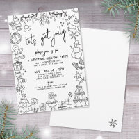 Handgezeichnetes Weihnachtscocktail-Party