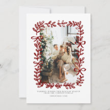 Handgezeichnetes Weihnachtsfamilienfoto mit skurri