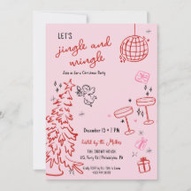 Handgezeichnetes Weihnachtsgebäck und Party