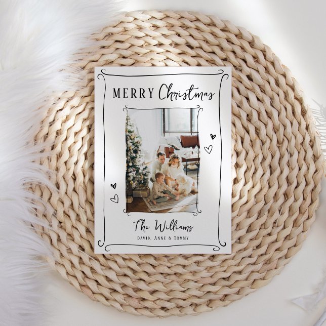 Handgezeichnetes Whimsical Foto Weihnachten (Von Creator hochgeladen)