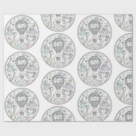 Handgezeichnetes Zentangle-Mandala-Muster-Wrap-Pap Geschenkpapier