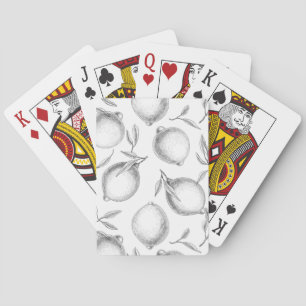 Handgezeichnetes Zitronenmuster Spielkarten