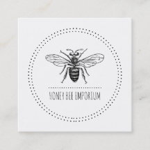 Handgezogene Biene im Kreis