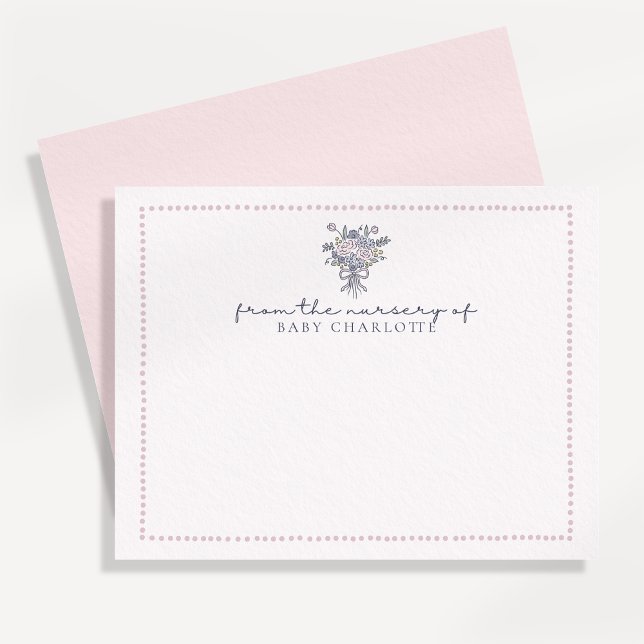 Handgezogene Blume, gepunkteter Rahmen aus dem Kin Einladung (Von Creator hochgeladen)