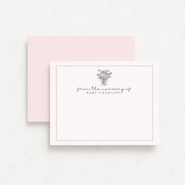 Handgezogene Blume, gepunkteter Rahmen aus dem Kin Einladung (Von Creator hochgeladen)