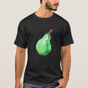 Handgezogene grüne Birne T-Shirt