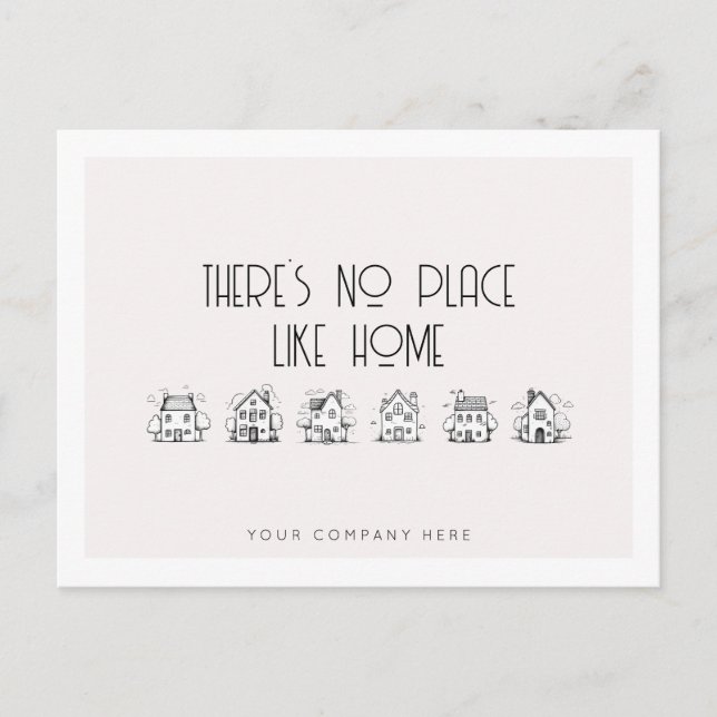 Handgezogene Häuser, reales Anwesen Postkarte (Vorderseite)