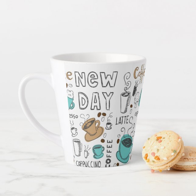 Handgezogene Kaffeekuchen Milchtasse (Beispiel)