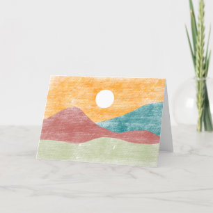 Handgezogene Landschaft Blankokarte Dankeskarte