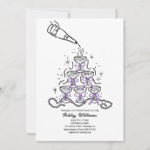 Handgezogene Perlen und Prosecco-Brautparty