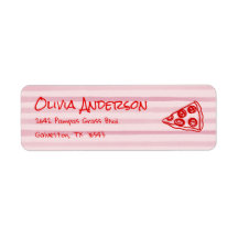 Handgezogene Pizza Pink Ciao Baby Dusche