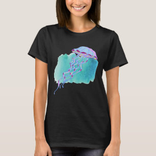 Handgezogene Quallenfische Kreaturen im Tiefsee un T-Shirt