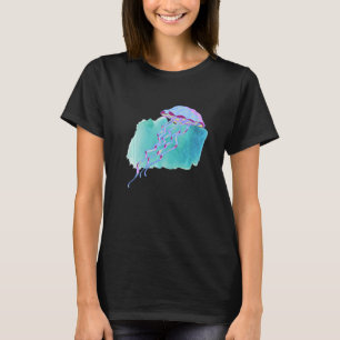Handgezogene Quallenfische Kreaturen im Tiefsee un T-Shirt