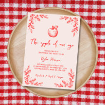 Handgezogener Apfel unserer Babydusche im Augenfal