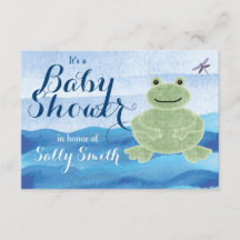 Handgezogener Frog Baby Shower Einladungen - Baby 