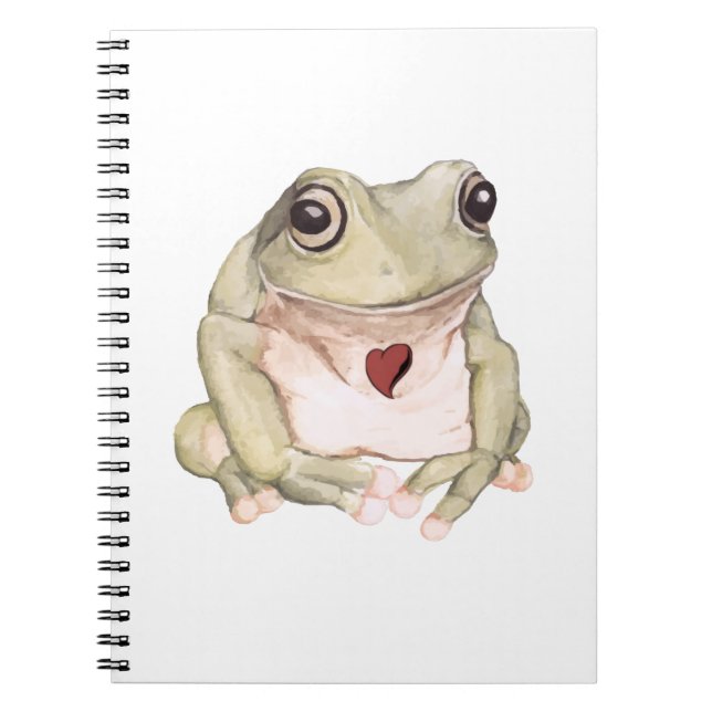 Handgezogener Grünbäumfrosch Notizblock (Vorderseite)