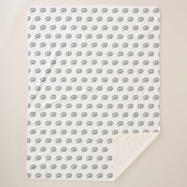 Handgezogener Hundehundefreund Sherpadecke (Vorderseite)