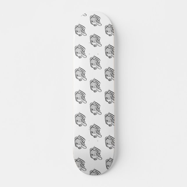 Handgezogener Hundehundefreund Skateboard (Vorne)