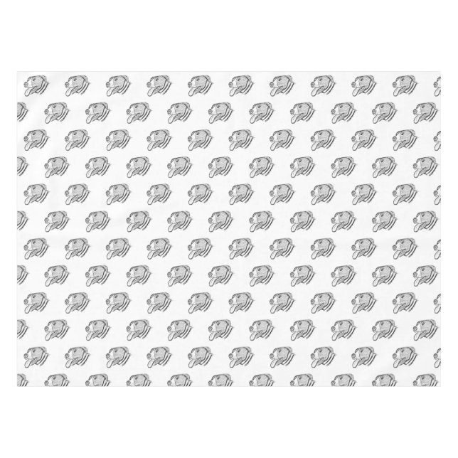 Handgezogener Hundehundefreund Tischdecke (Vorderseite (Horizontal))