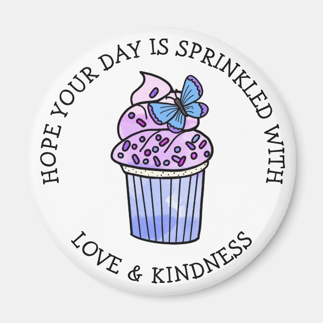 Handgezogener Kuchen Puppe, Adorable Food Magnet (Vorne)