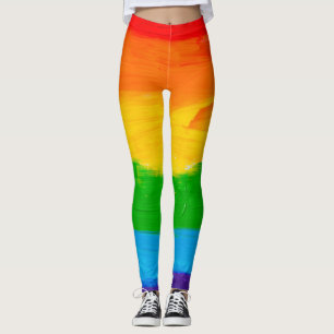 Handgezogener Regenbogen Leggings
