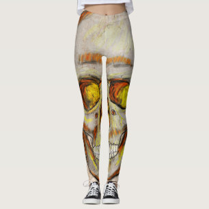 Handgezogener Schädel Leggings