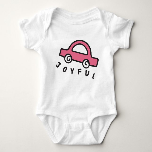 Handgezogener Strandball Baby Strampler (Vorderseite)