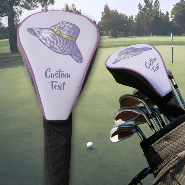 Handgezogener Strohhut Lilac Golf Headcover (Von Creator hochgeladen)