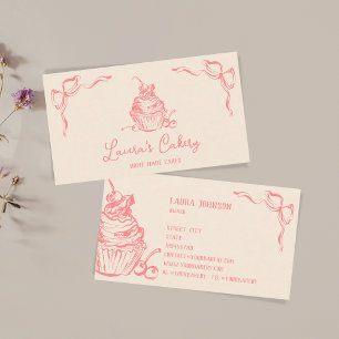 Handgezogener Süßkuchen Koch Konditorei Visitenkarte