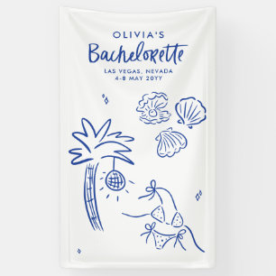 Handgezogener Toast an der Küste Banner